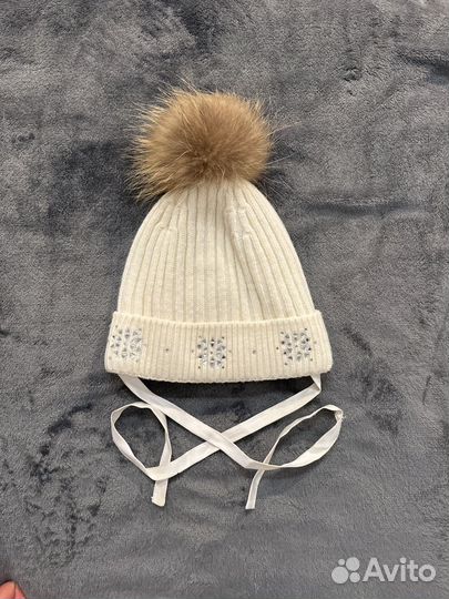 Шапка зимняя для девочки 7-12 лет