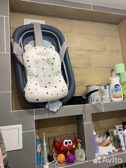 Детская складная ванночка со сливом rant Marlin