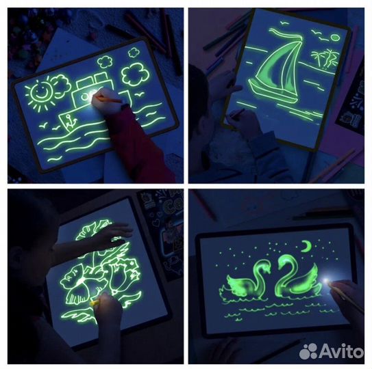 Световой планшет, рисуй светом А3 игрушка детская