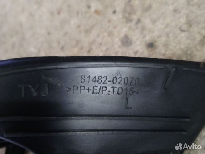 Королла, Corolla 150 дорест, Накладка птф левая