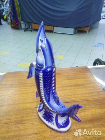 Штоф осетр гжель