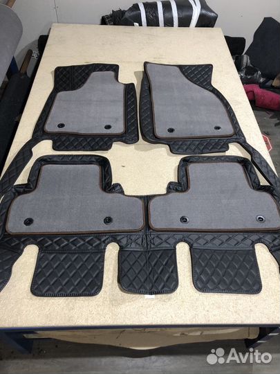 Индивидуальный пошив автоковриков из экокожи 3D