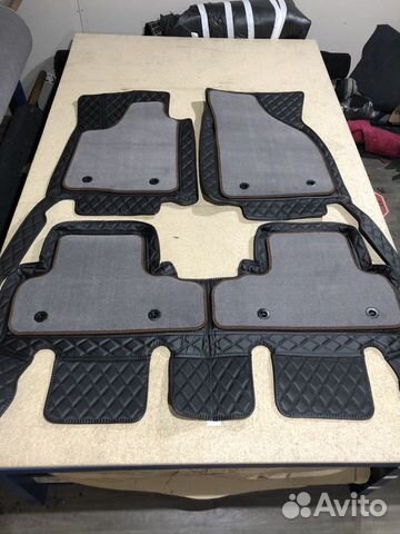 Индивидуальный пошив автоковриков из экокожи 3D