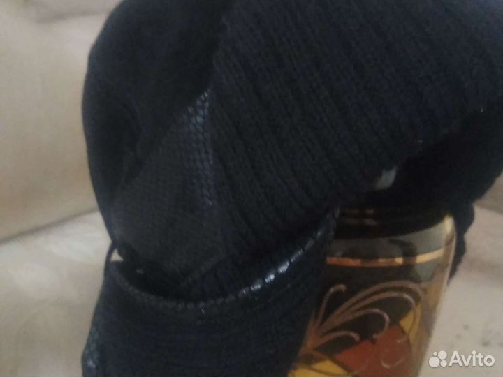 Шапка натуральная замша