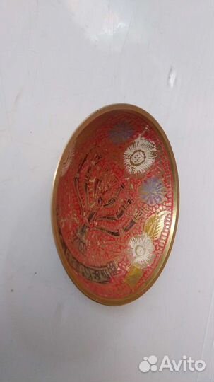 Блюдце бронзовое иудаика семисвечник