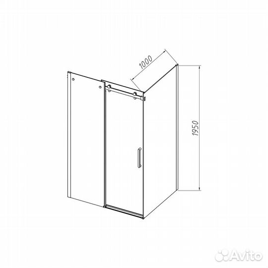 Душевой уголок Vincea Como-N VSR-4CN1012CLB 120x100 стекло прозрачное/профиль черный