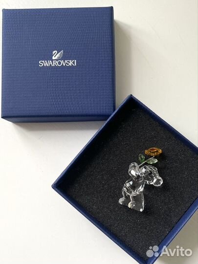 Swarovski фигурка мишка с подсолнухом