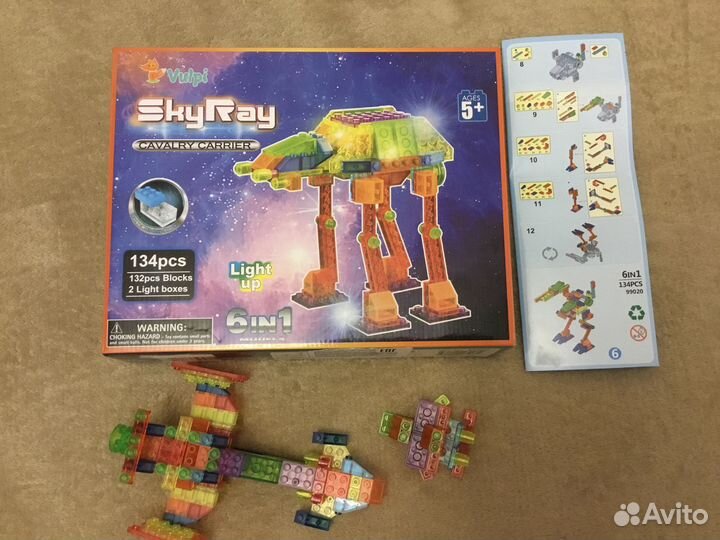 Лего аналог 4 в 1 светятся конструктор Самолёт