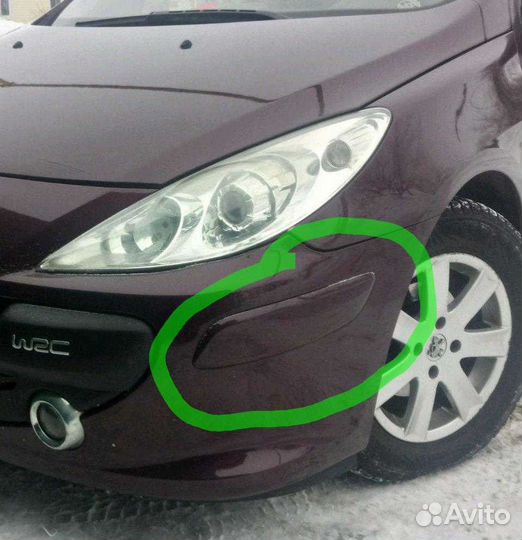 Пежо 307 Молдинг переднего бампера