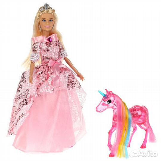 Кукла Карапуз 29 см София (руки и ноги сгиб, со свет.единорогом)