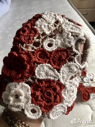 Женские шапка и шарф