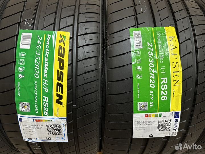 Kapsen RS26 Practical Max HP 245/35 R20 и 275/30 R20 97Y