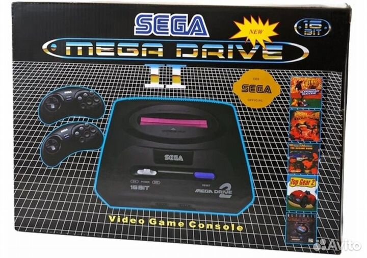 Sega Mega Drive 2 (16 Bit) приставка игровая Сега