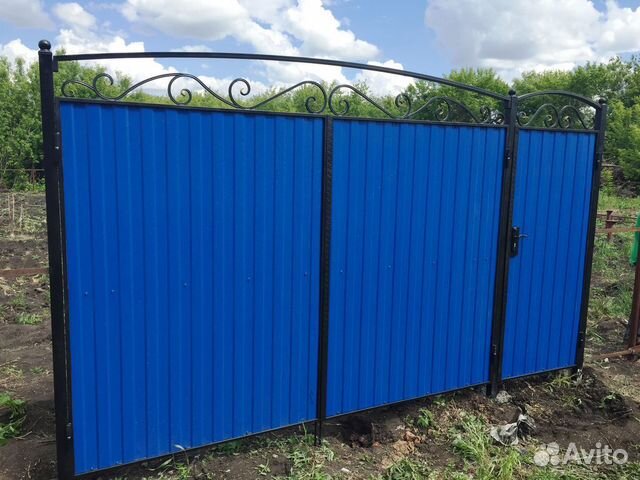 Ворота и калитка, забор из профлиста на участок купить в Самаре ...
