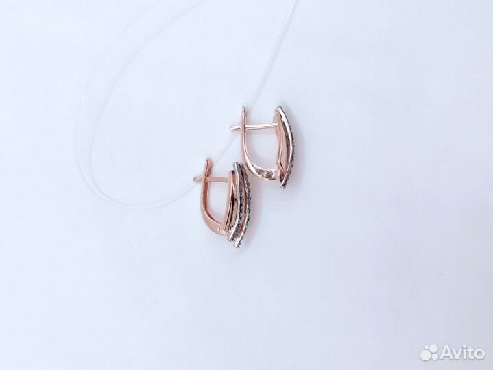 Серьги с фианитами