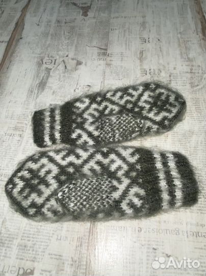 Варежки вязаные
