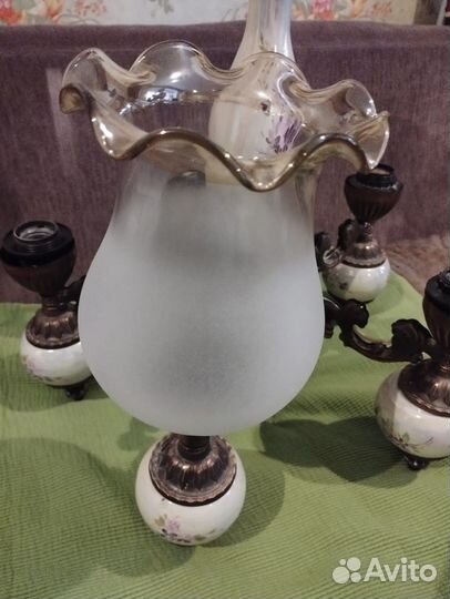 Винтажная люстра ссср.Фарфор