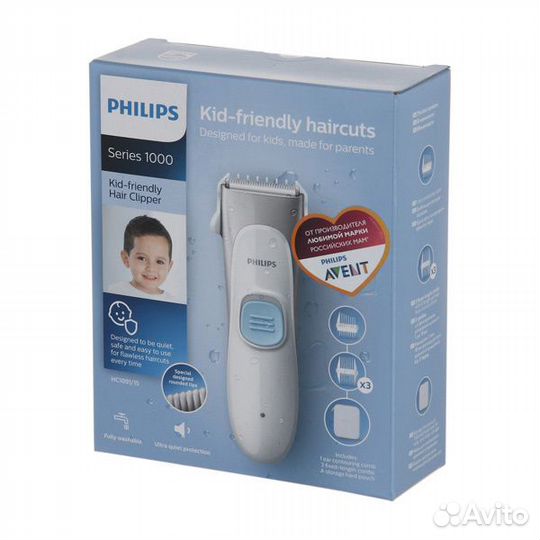 Машинка для стрижки Philips HC1091/15 белый/серый