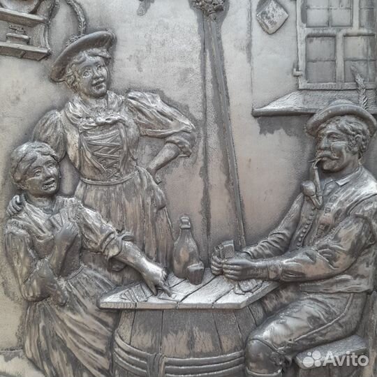 Антикварная плакета игра в преферанс