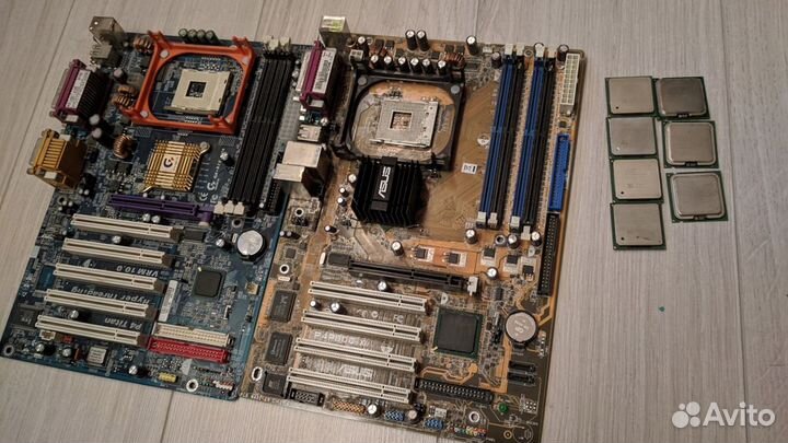 Материнская плата asus P4P800-X c процессором inte