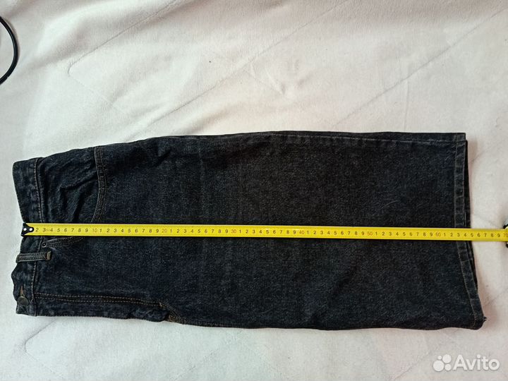 Черная джинсовая юбка 50