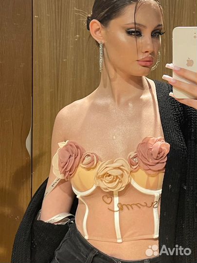 Корсет с цветочками