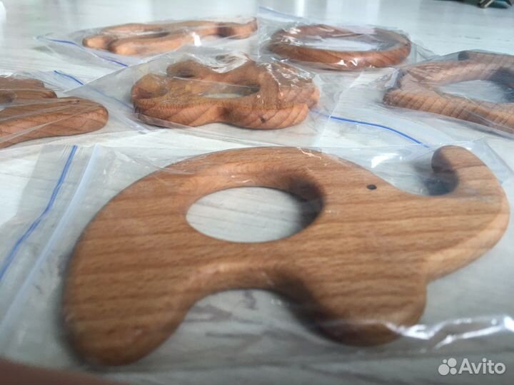 Деревянные грызунки бук ручная работа эко подарок