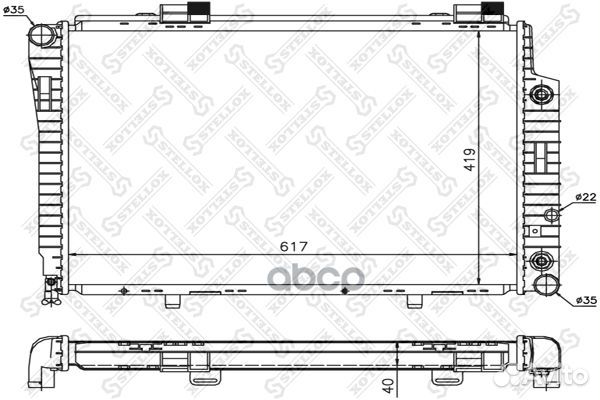 10-25916-SX радиатор системы охлаждения MB W20