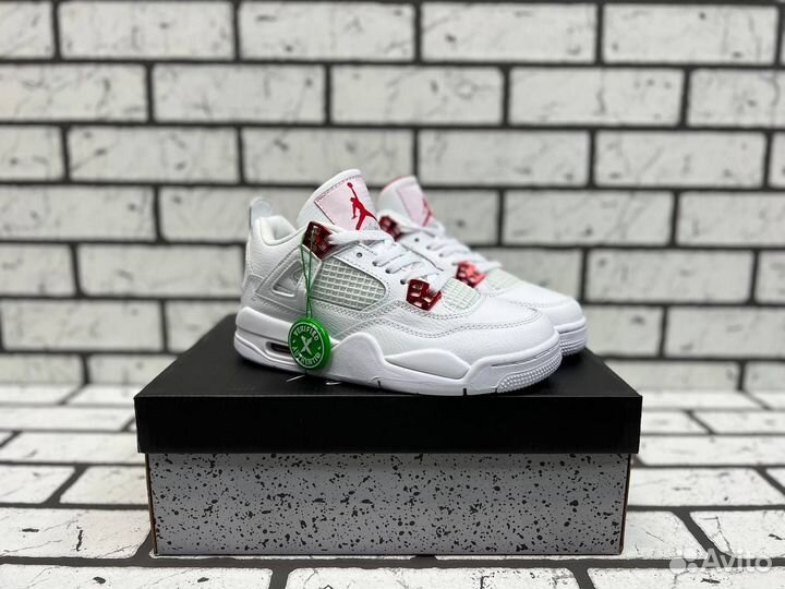 Кроссовки Air Jordan 4 Red Metallic (36-45)