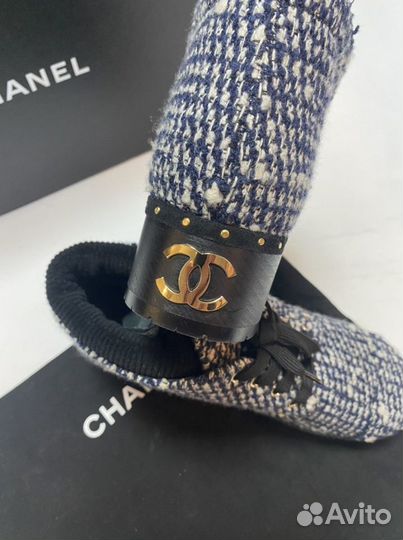 Ботинки Chanel синие