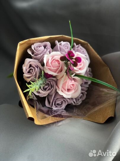 Букет из мыльных роз