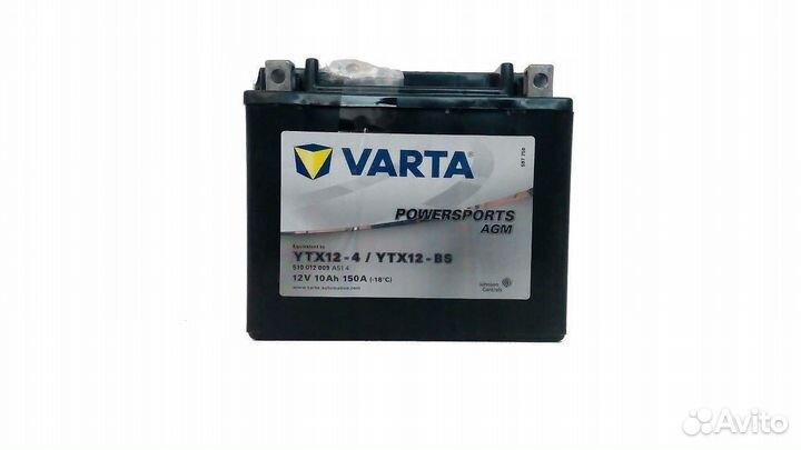 Аккумулятор на мотоцикл Varta YTX12-BS AGM moto