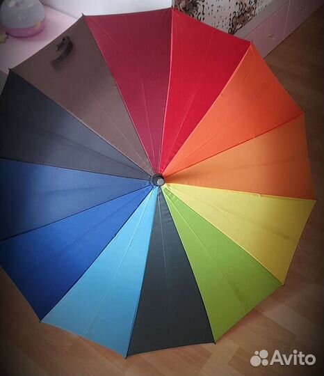Зонт-трость радужный