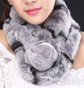 Шарф из меха кролика