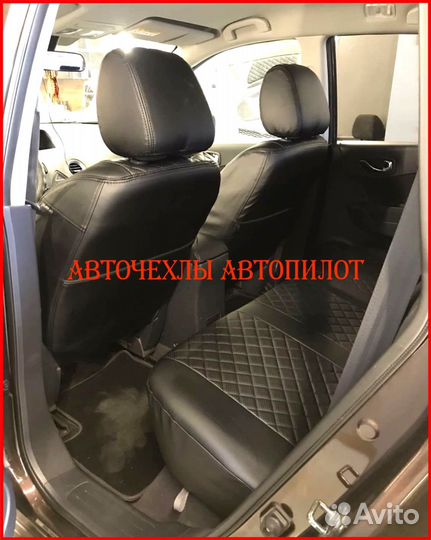 Чехлы Автопилот Renault Koleos из экокожи чёрные