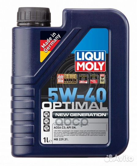 5W-40 Optimal New Generation, 1л (HC-синт.мотор