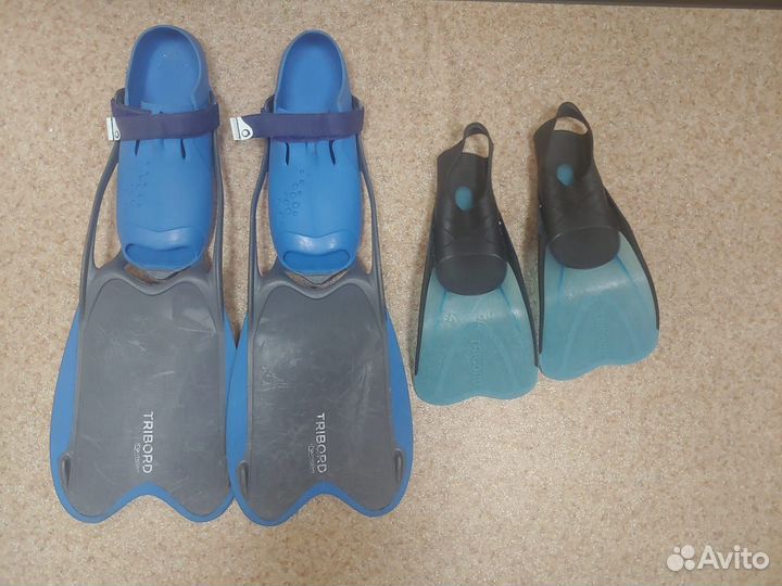 Ласты детские 28/30 и Ласты взрослые Tribord 44/45
