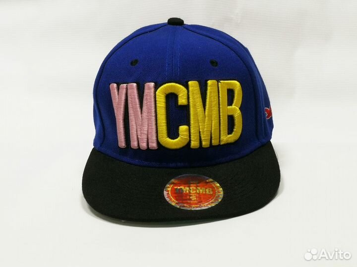 Бейсболка прямой козырек, синего цвета