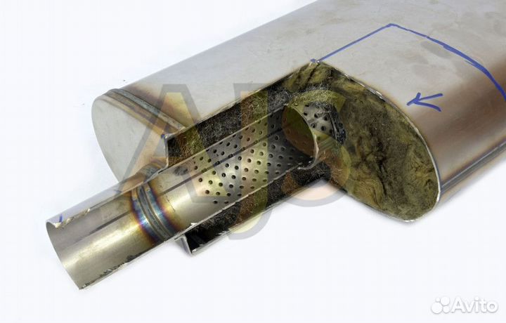 Бочка глушитель Magnaflow style выхода 76мм длина