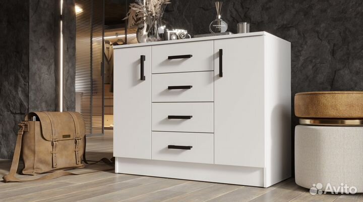 Комод К1000 2Д Белый