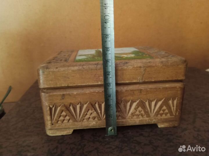 Шкатулка дерево СССР, ручная роспись