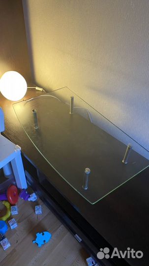 Стеклянная подставка под телевизор Lazurit