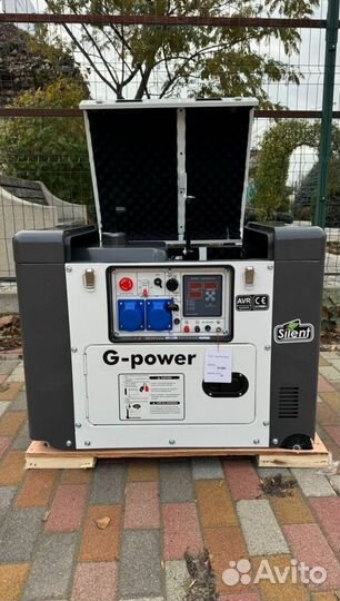 Генератор дизельный 10 kW G-power однофазный 11000