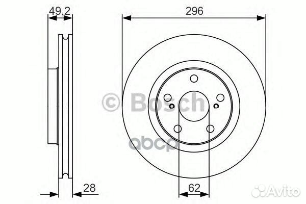 Диск тормозной 0986479S22 Bosch