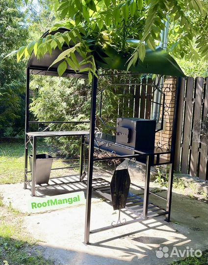Мангал с крышей