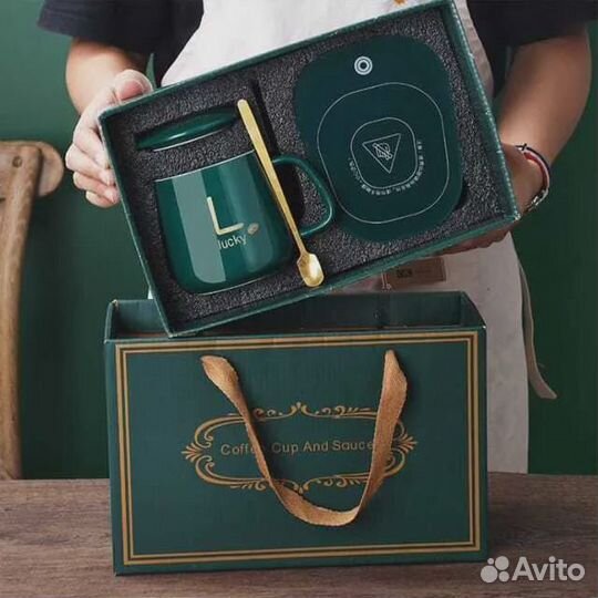 Подарочный набор кружка с подогревом 380 мл