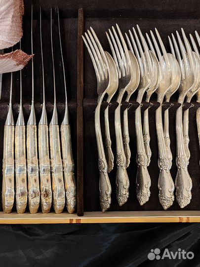 Набор столовых приборов мельхиор СССР