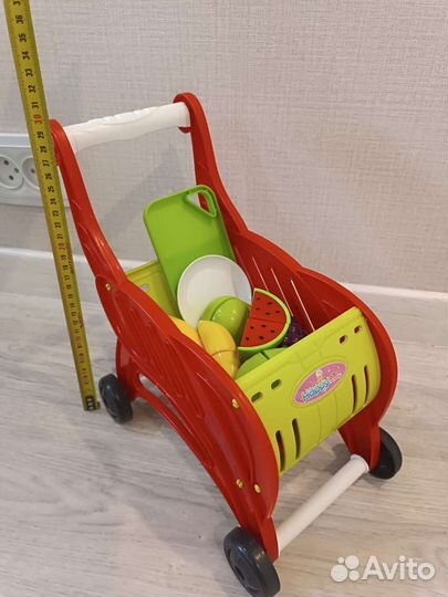 Тележка с фруктами и овощами набор
