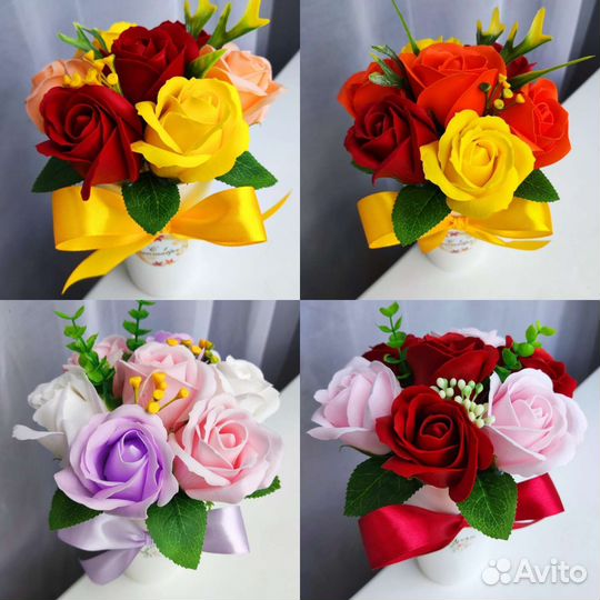 Букет из мыльных роз на 1 сентбря