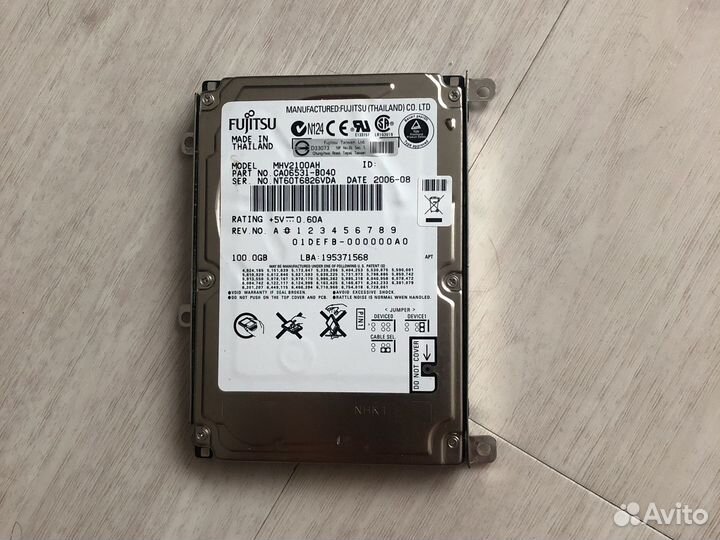 Жесткий диск fujitsu 100 гб